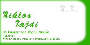 miklos kajdi business card